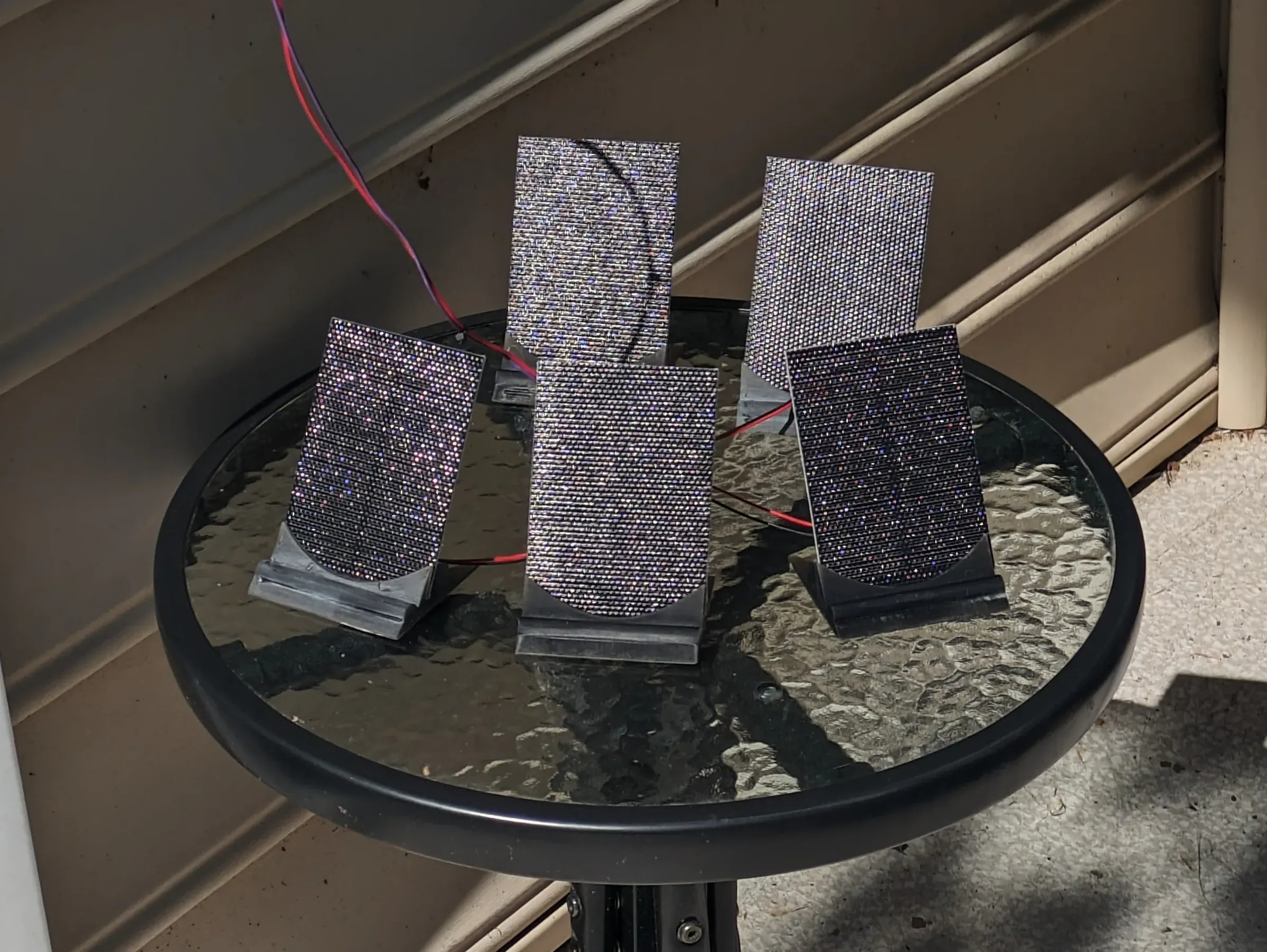 Second angle of the solar panel array setup